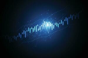 Business candle stick graph chart of stock market investment trading on white background design. Bullish point, Trend of graph. Vector illustration