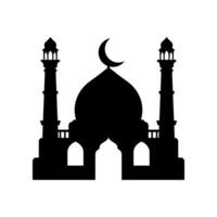 Mosque silhouette vector isolated