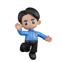 3d Character Teacher Happy Pose. 3d render isolated on transparent backdrop. png