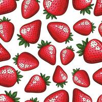 Colorful Seamless Pattern with fresh fruits.  Seamless pattern with strawberry. Food Pattern Background. Mixed fruits Pattern. Kitchen vibrant design. Colorful vector illustration