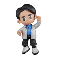 3d personagem médico Parabéns pose. 3d render isolado em transparente pano de fundo. png