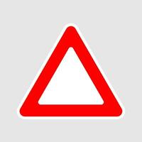 Triangle warning sign icon. Vector design.