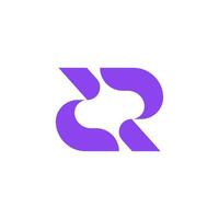 abstract letter R logo design vector