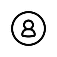 Avatar icon in trendy outline style isolated on white background. Avatar silhouette symbol for your website design, logo, app, UI. Vector illustration, EPS10.