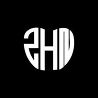 ZHN letter logo creative design. ZHN unique design. vector