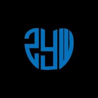 zyw letra logo creativo diseño. zyw único diseño. vector