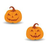 Halloween pumpkin vector set isolated on white background