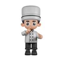 3d karakter chef stil houding. 3d geven geïsoleerd Aan transparant achtergrond. png