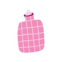 warm pink heating pad. vector illustration in flat style.
