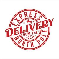 EXPRESS DELIVERY FROM THE NORTH POLE vector