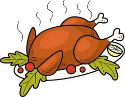 Roast Turkey Stickers Illustration for web app, infographic etc vector