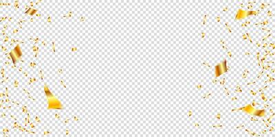 shiny golden confetti festival background vector