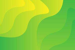 Paper cut green and yellow background. vector