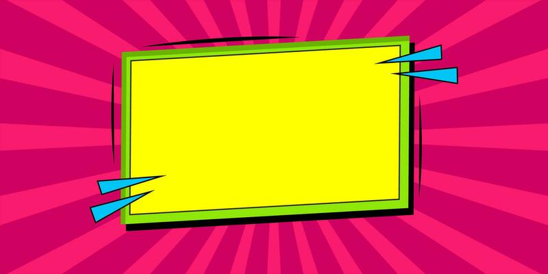 Comic speech bubble blank pink background