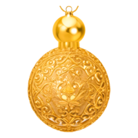 gold Christmas Ornamental Ball AI Generated png