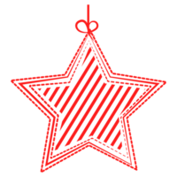 rood ster, Kerstmis decoratie png