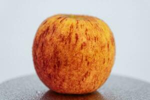 Fresh red apple isolated on white background. photo