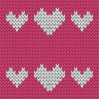 Pink background and white knitted pattern. knitted vector pattern. Seamless gradient pattern for clothing, wrapping paper, backdrop, background, gift card.