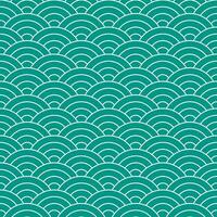 Green Japanese wave pattern background. Japanese seamless pattern vector. Waves background illustration. for clothing, wrapping paper, backdrop, background, gift card. vector