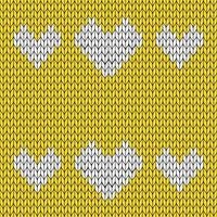 Yellow background and white knitted pattern. knitted vector pattern. Seamless gradient pattern for clothing, wrapping paper, backdrop, background, gift card.