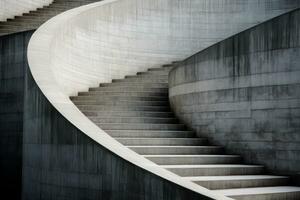 resumen blanco gris hormigón arquitectura edificio, generativo ai ilustración foto