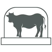 icono de vector de plantilla de logotipo de vaca