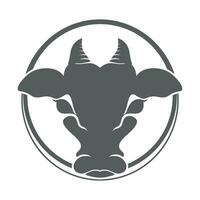 icono de vector de plantilla de logotipo de vaca