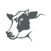 icono de vector de plantilla de logotipo de vaca