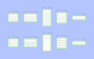 Collection of UI Notes List vector