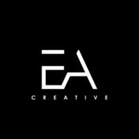 ea letra inicial logo diseño modelo vector ilustración