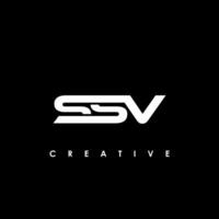 ssv letra inicial logo diseño modelo vector ilustración