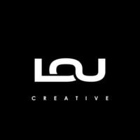 LOU  Letter Initial Logo Design Template Vector Illustration