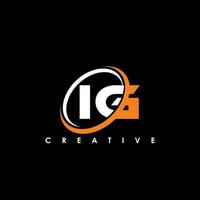 IG  Letter Initial Logo Design Template Vector Illustration