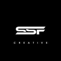 ssf letra inicial logo diseño modelo vector ilustración