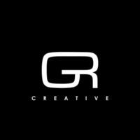 GR  Letter Initial Logo Design Template Vector Illustration