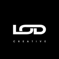 lod letra inicial logo diseño modelo vector ilustración