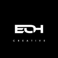 eoh letra inicial logo diseño modelo vector ilustración