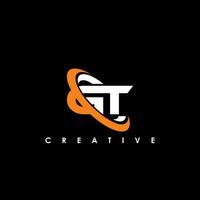 GT  Letter Initial Logo Design Template Vector Illustration