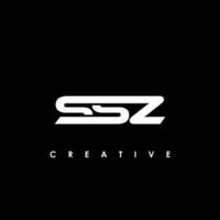 ssz letra inicial logo diseño modelo vector ilustración