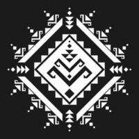 Geometric ethnic pattern art. American, Mexican style. Background Aztec tribal ornament. Design for fabric, clothing, textile, logo, symbol. vector