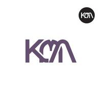 letra kma monograma logo diseño vector