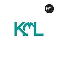 letra kml monograma logo diseño vector