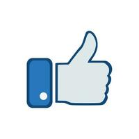 Thumb up like symbol vector