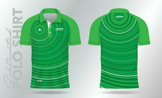 green polo shirt mockup template design for sport jersey vector