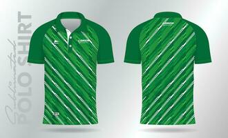 verde polo camisa Bosquejo modelo diseño para deporte jersey vector