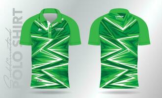 green polo shirt mockup template design for sport jersey vector