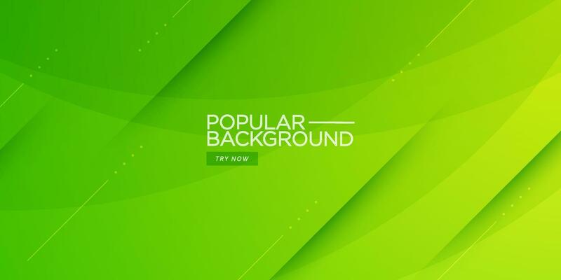 Abstract bright green banner background template vector with overlay curve shapes. Green background with trendy pattern design. Eps10 vector