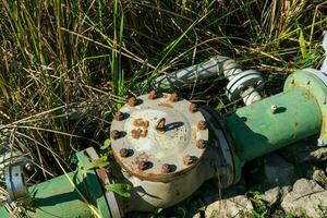 manual válvulas para utilizar en industrial areas ese son comúnmente instalado en tanques, tubería, zapatillas, estanques y pozos en conjunto ciclo poder plantas. foto