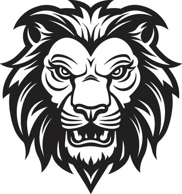 Graceful Roar The Black Lion Logo Excellence Ferocity Unleashed Elegant Black Vector Emblem
