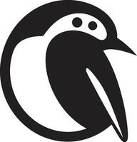 el esencia de el tundra negro vector pingüino logo noir pingüino icono un moderno ártico obra maestra